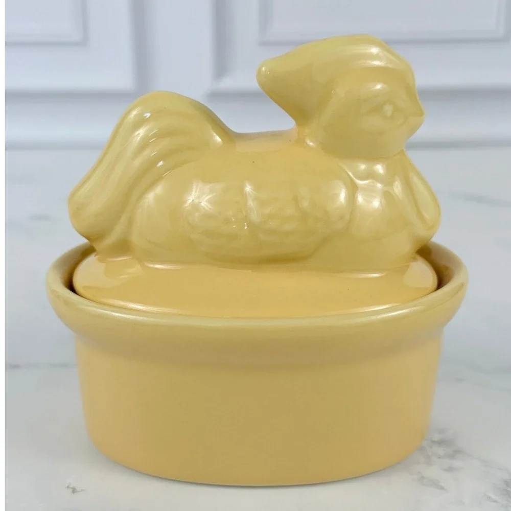 VTG BIA Yellow Hen Chicken Ramekin 